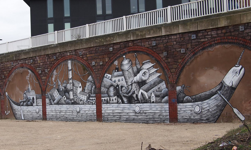 Phlegm. Riverside car park boat