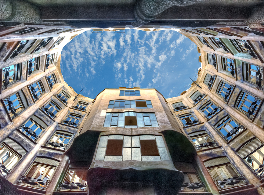 Desde el patio de la Casa Milà en Barcelona. Kevin Pepper