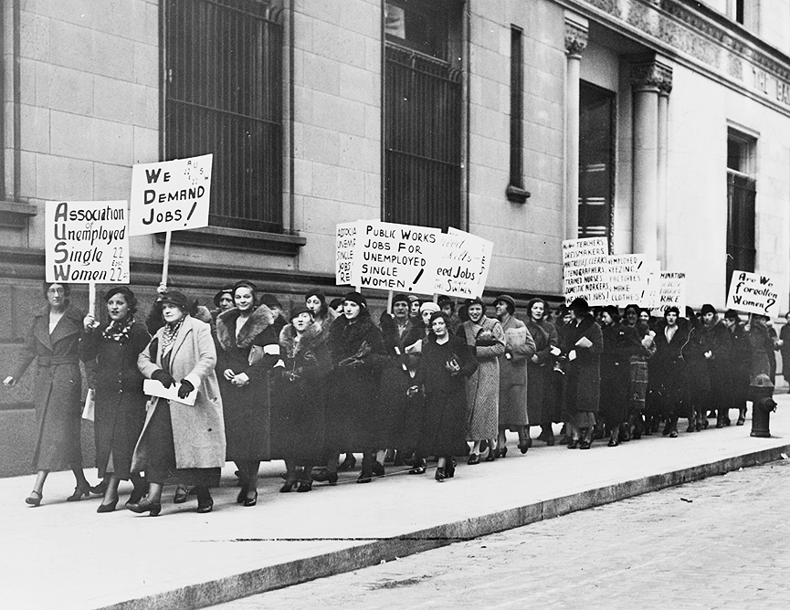 Mujeres desempleadas. Nueva York, 1933. Biblioteca del Congreso