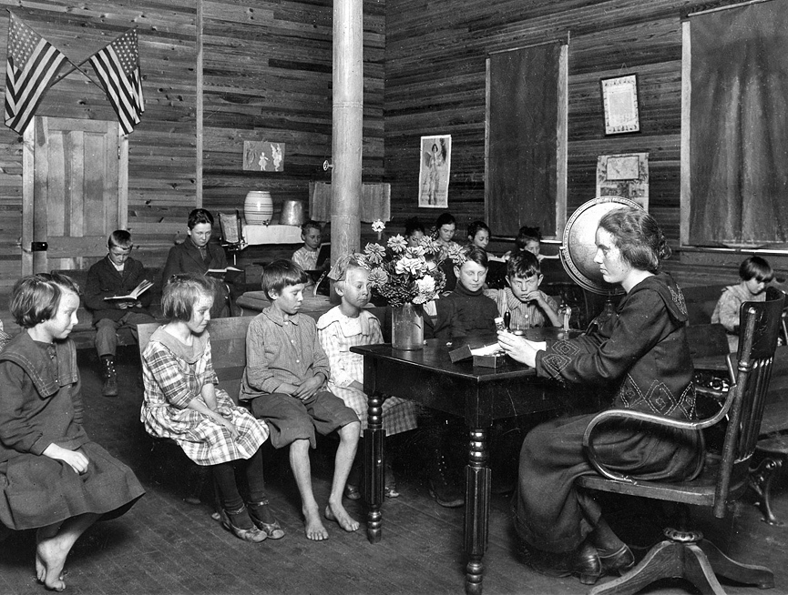 Escuela Sunset de Marey en West Virginia, 1921. Shorpy