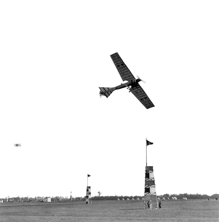Hubert Latham en un Antoinette, 1911. Librería del Congreso