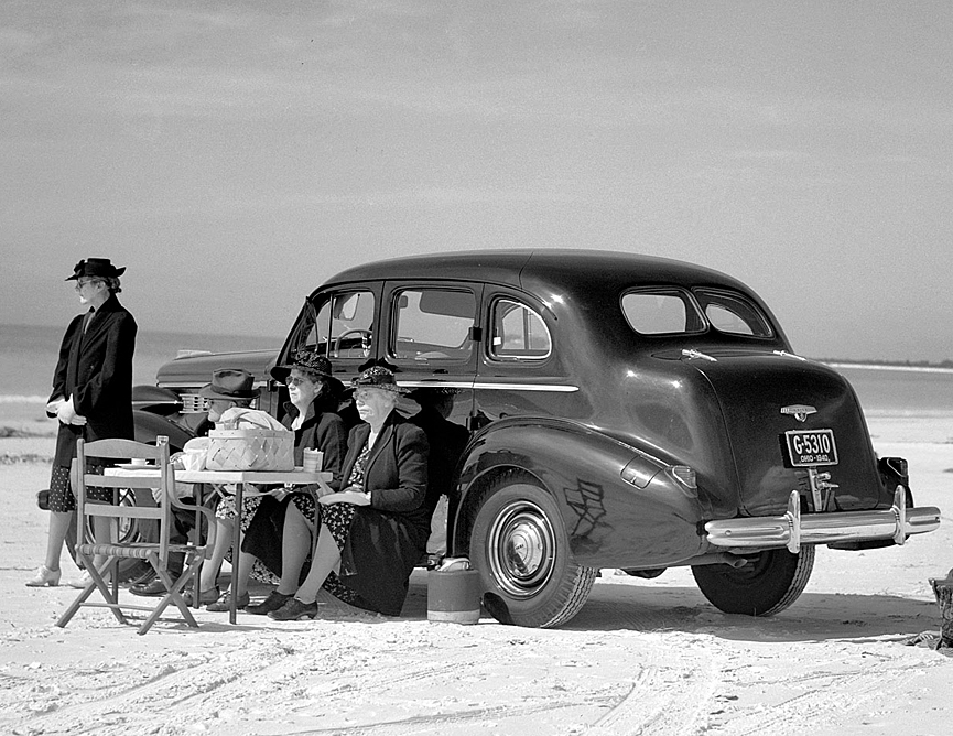 De picnic en la playa de Sarasota. Florida, 1941. Biblioteca del Congreso