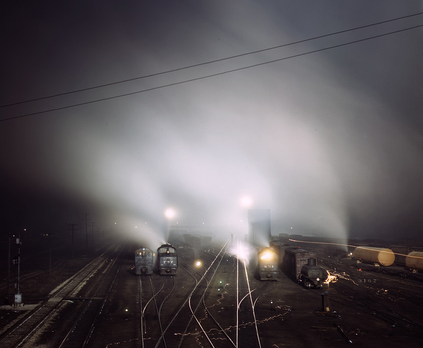 Terminal de Santa Fe en Kansas City, en marzo de 1943. Jack Delano, Librería del Congreso