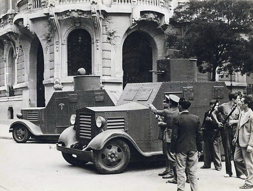Preparativos batalla del Cuartel de la Montaña. 1936