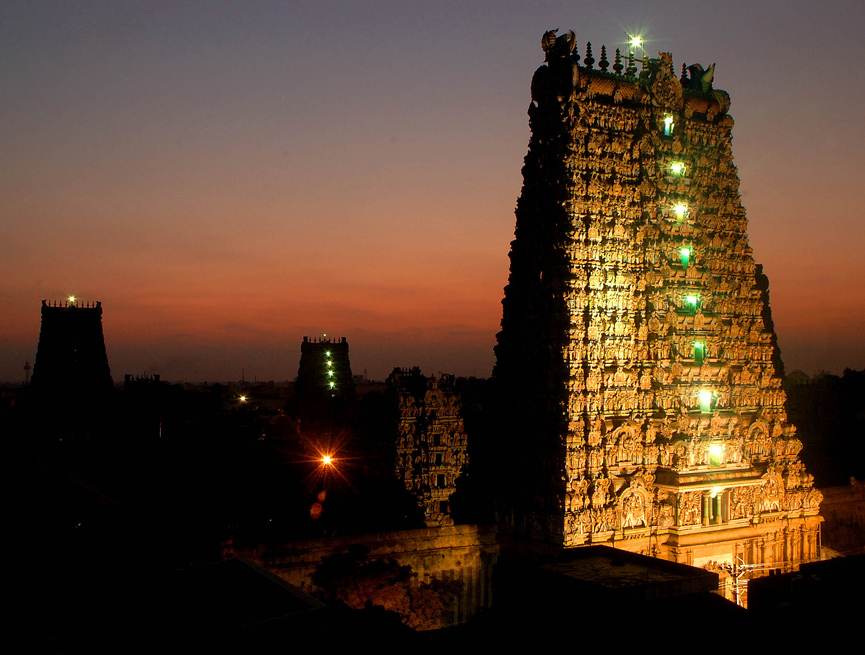 Templo Meenakshi Amman vista nocturna © Autor