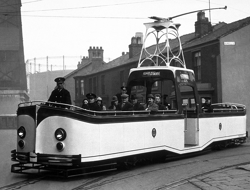 Tranvía de Blackpool en Lancashire. Inglaterra, 1934. Fox Photos, Getty Images