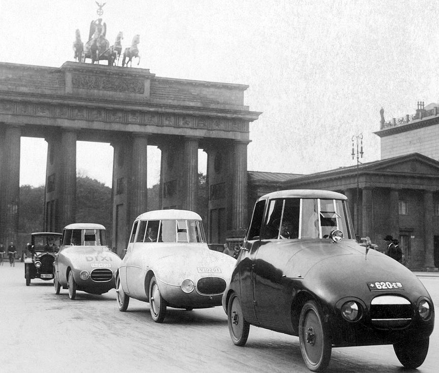 Experimento pionero de carrocería aerodinámica para automóviles. Berlín, 1935. Keystone, Getty Images