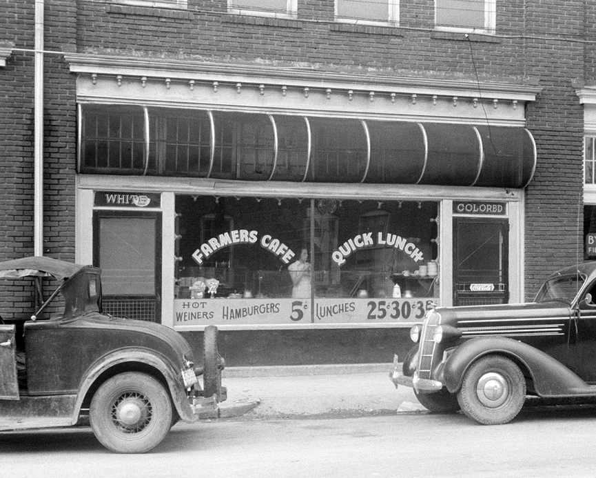 Café en Durham, Carolina del Norte. 1940. Biblioteca del Congreso