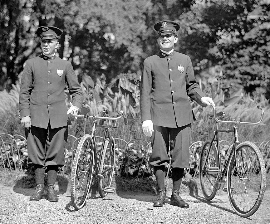 Policía de parques del distrito de Columbia. Washington, 1918. Biblioteca del Congreso