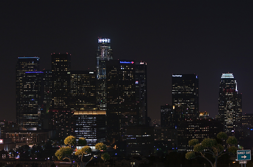 Skyline de Los Angeles, realizada desde el Dodger Stadium © Drewpost